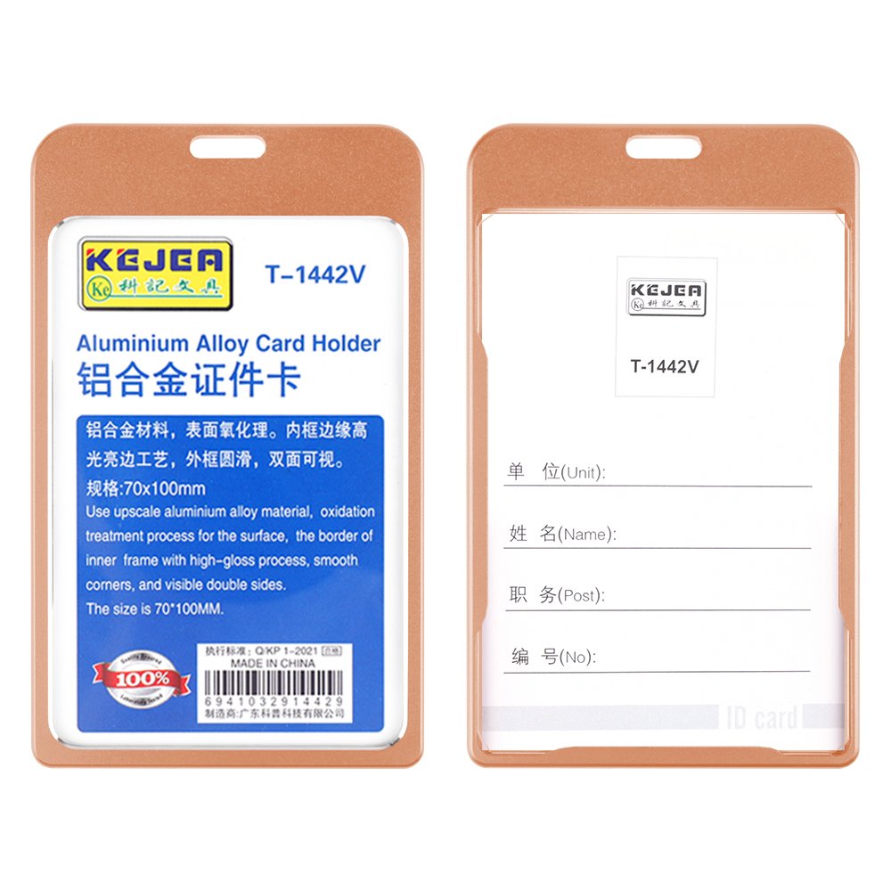 Large Size Metal Work Certificate Identity Badge ID Business Case Employess Name ID Card Cover Aluminium Alloy Card Holder