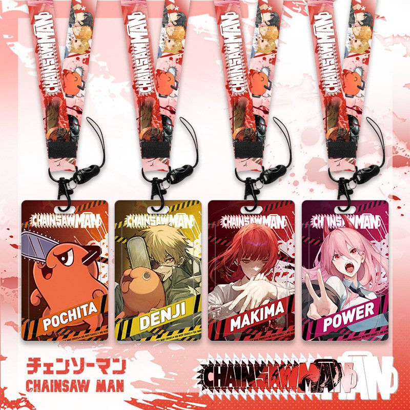 Anime polyester lanyard with id card badge holder promotional custom phone lanyard keychains neck lanyard for kids