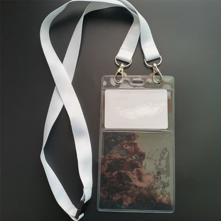Customized Extra Large PVC Name Badge Holder Clear Soft Material with Metal Eyelet ID Card Sleeve Conference Exhibition Pouches