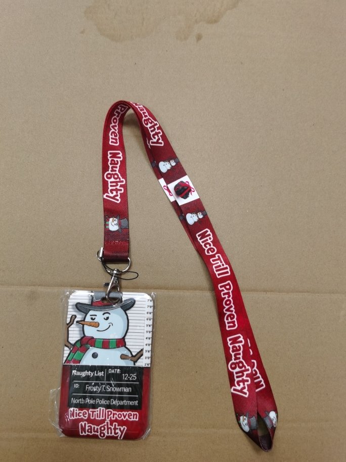 Custom Printing Christmas festival theme Ctue Bear rabbit Badge card Holder with Lanyard for Ship Cards, Name Tag & School ID