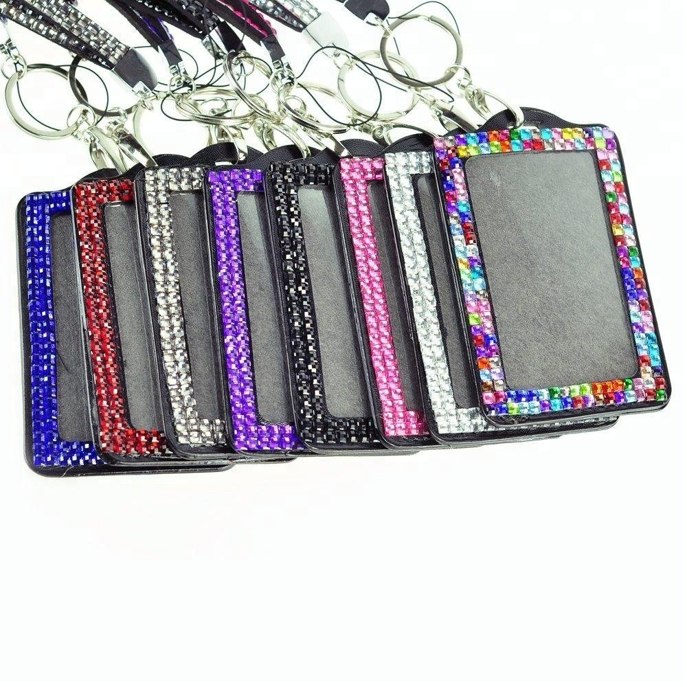 custom rhinestone keychain lanyard card holder rhinestone lanyard