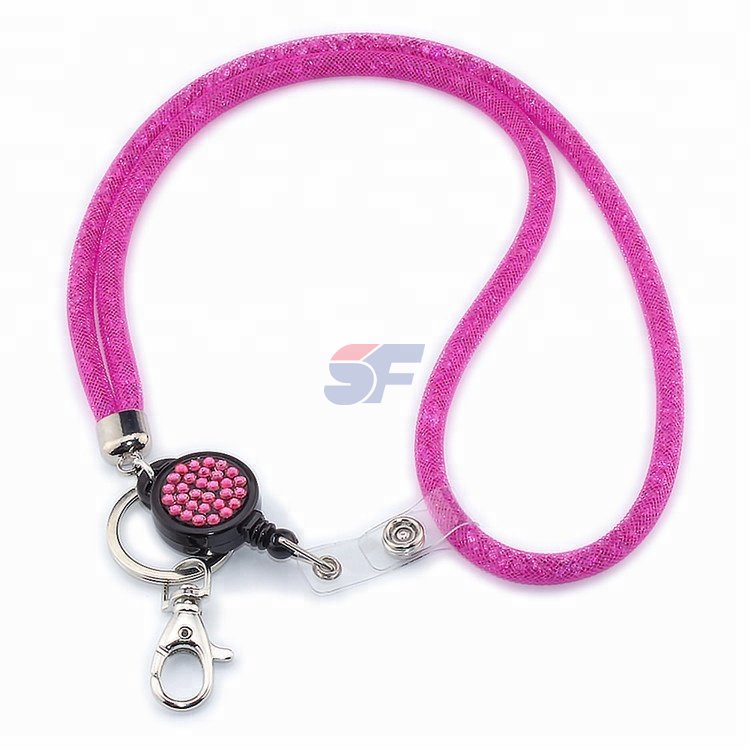 Lanyard with id card badge holder, wholesale beaded lanyards