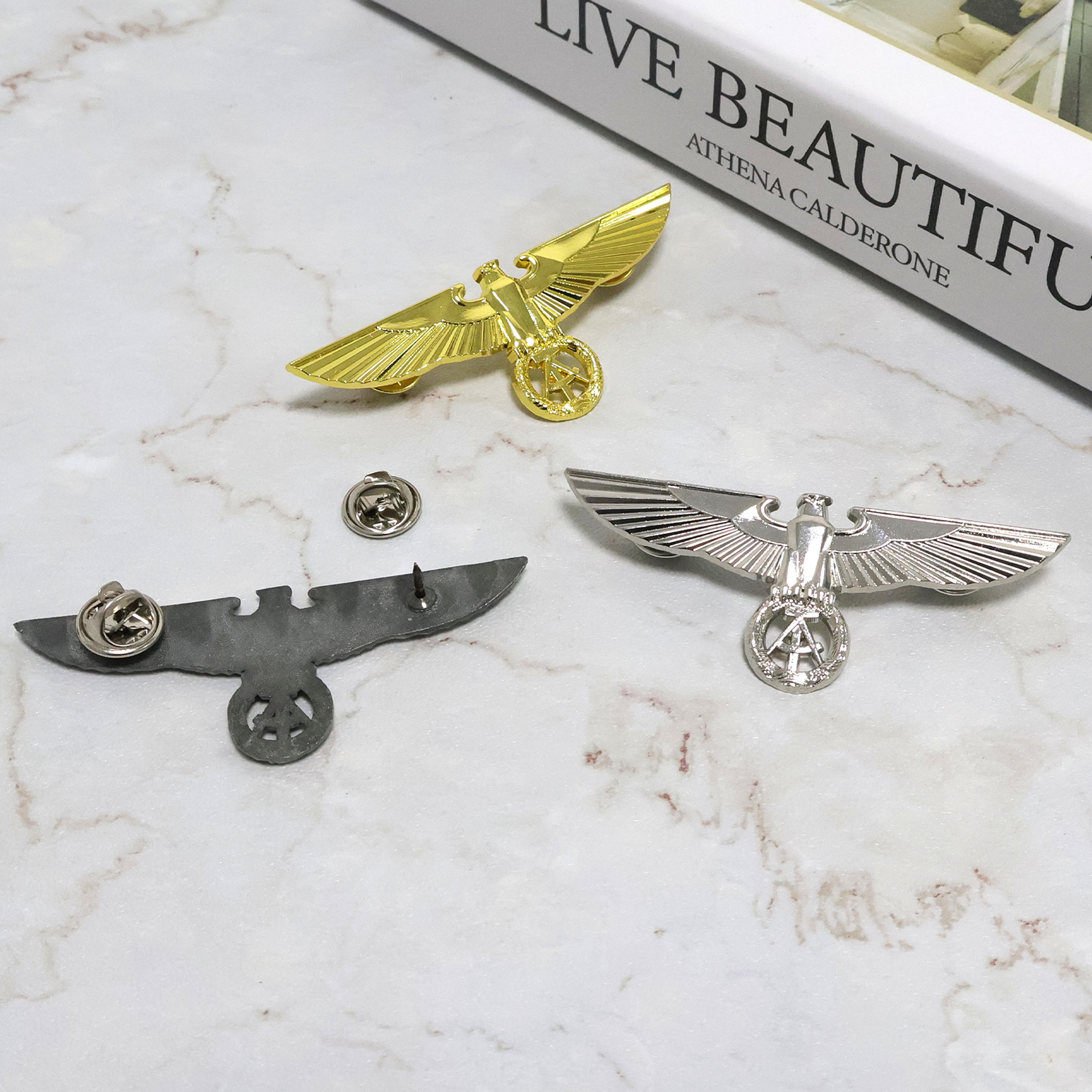 Lapel pin Magnetic Badge holder Custom Eagle Model Badge brooch Eagle Pin badge Free sample Zinc alloy sports souvenir