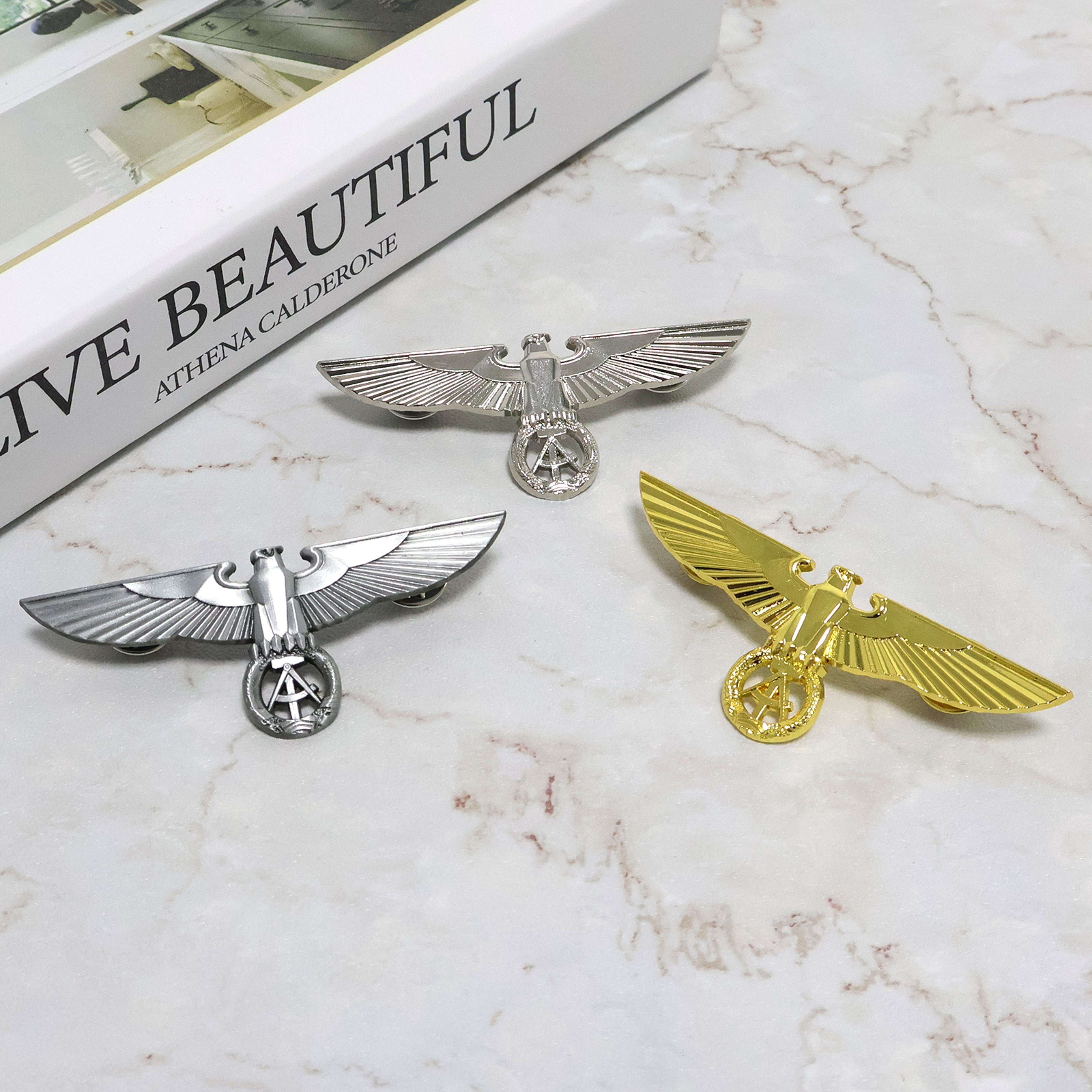 Lapel pin Magnetic Badge holder Custom Eagle Model Badge brooch Eagle Pin badge Free sample Zinc alloy sports souvenir