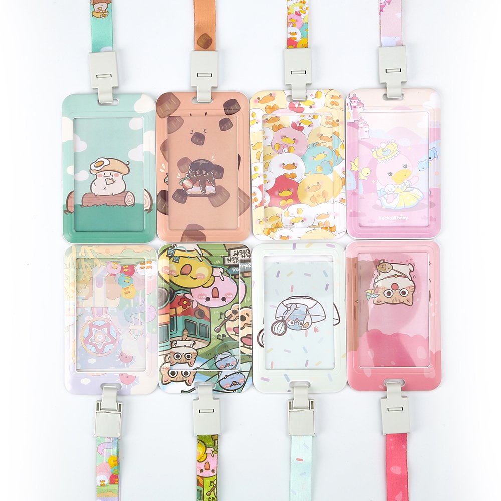 Factory Custom ID Case Name Badge Plastic Card Holder Polyester Lanyards
