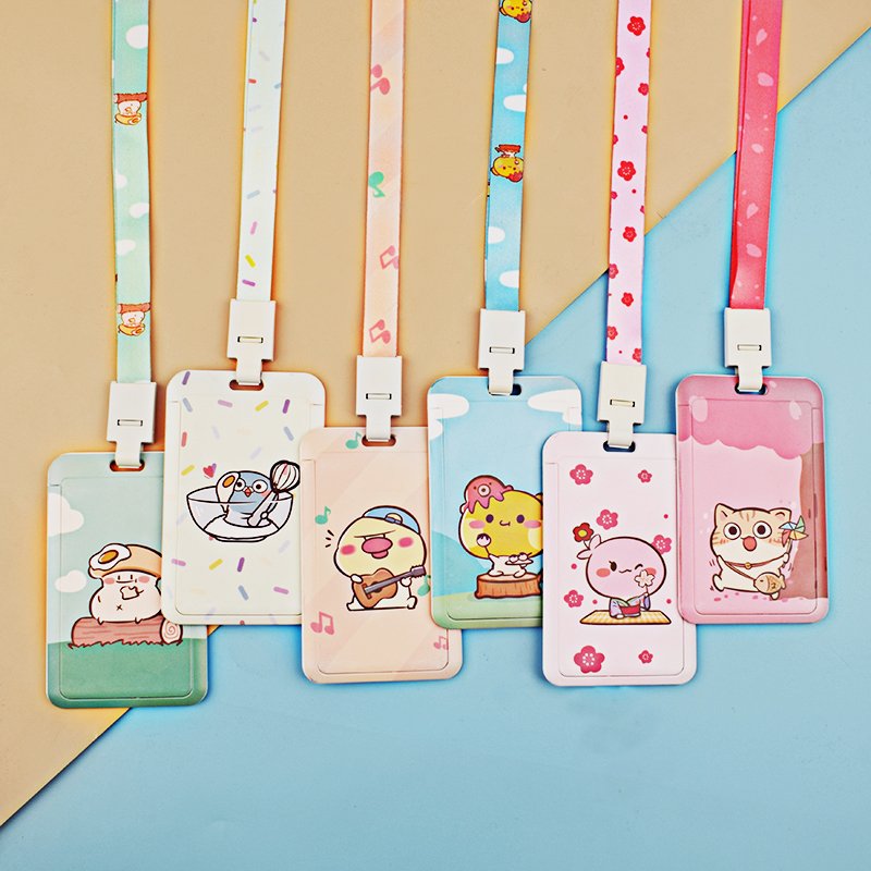 Factory Custom ID Case Name Badge Plastic Card Holder Polyester Lanyards