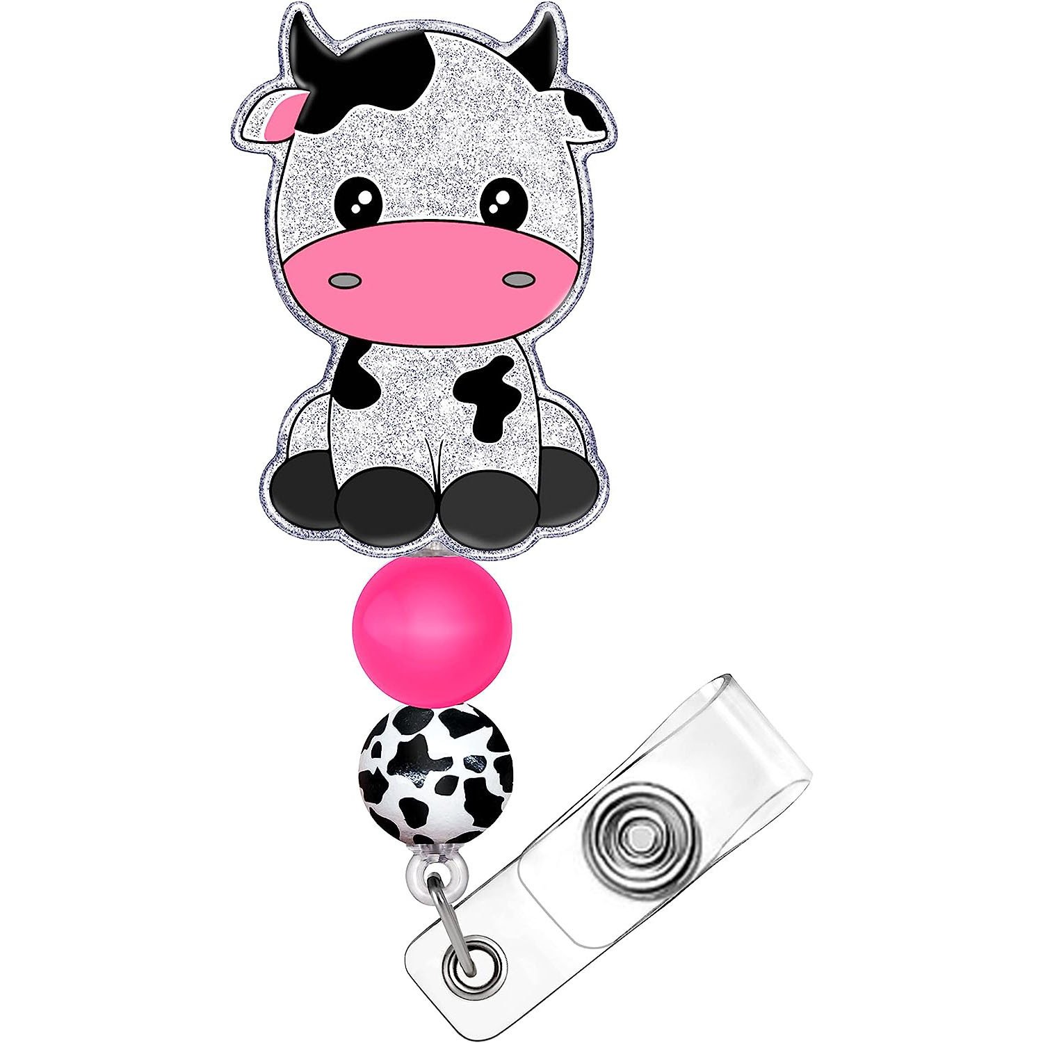 New Badge Reel Holder Accessories Round Metal Nursing Beadable Reels Badge Reel Id Card Holder