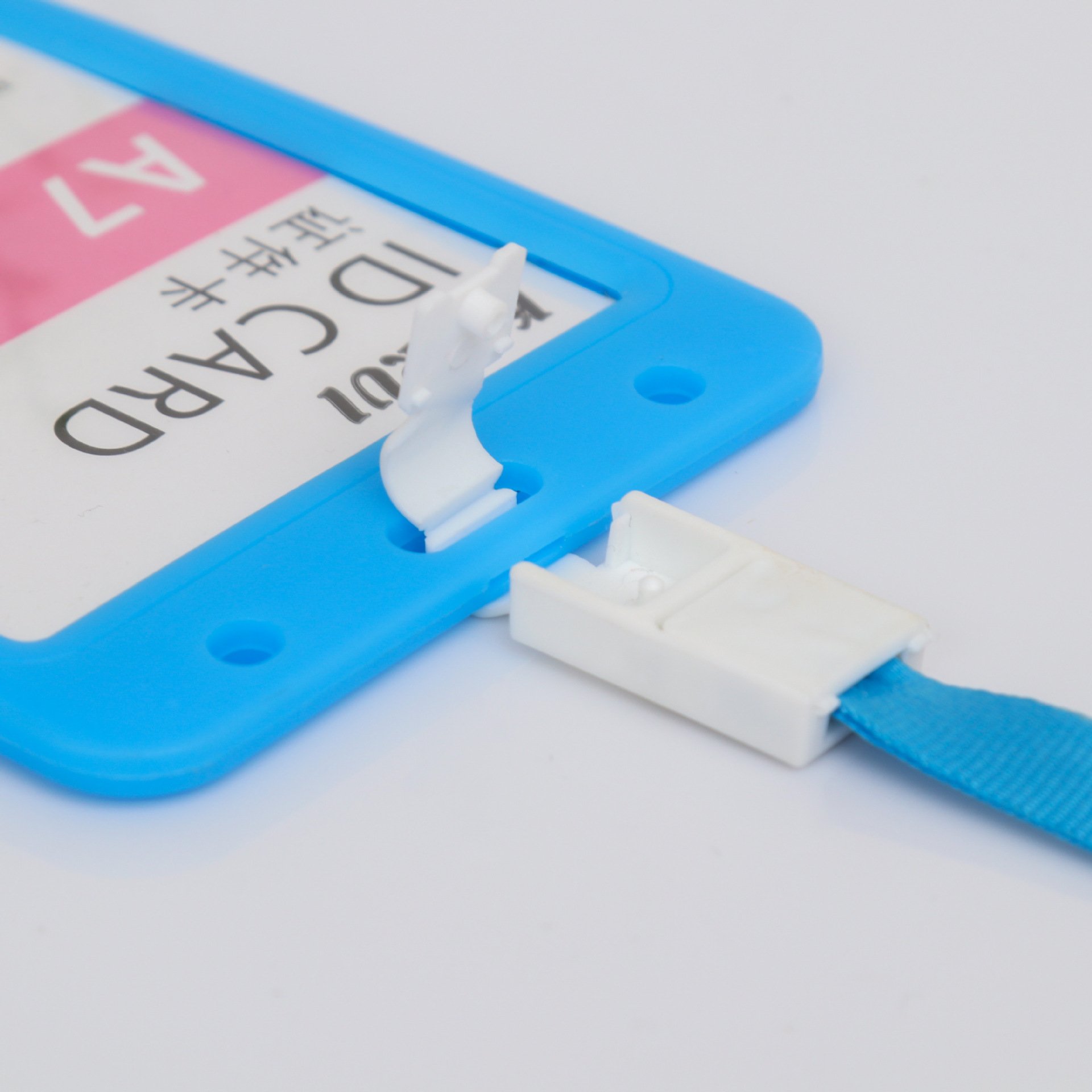 Card id holder protector Fashion popular full color plastic id card holder with lanyard