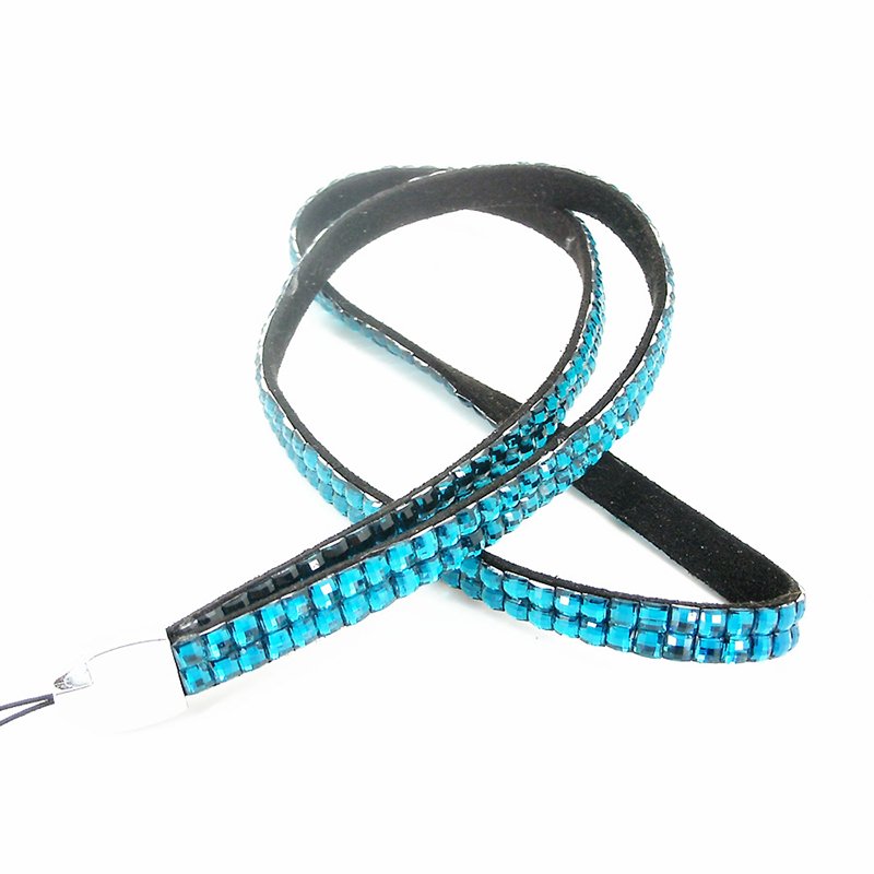 Custom Logo Luxury Fashion Wristlet Strap Neck Rhinestone Bling Badge ID Key Badge Holder Lanyard