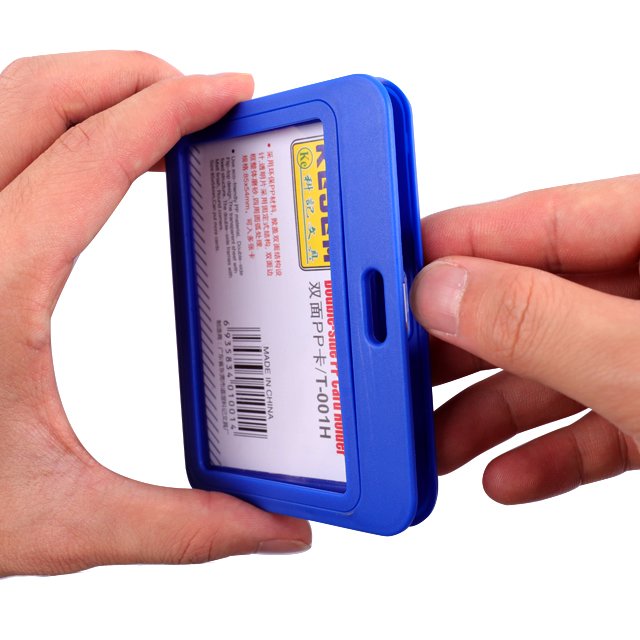 Quality Assurance Custom Blank Color Card Holder Hard Plastic Id Card Holder Lanyard Accessories