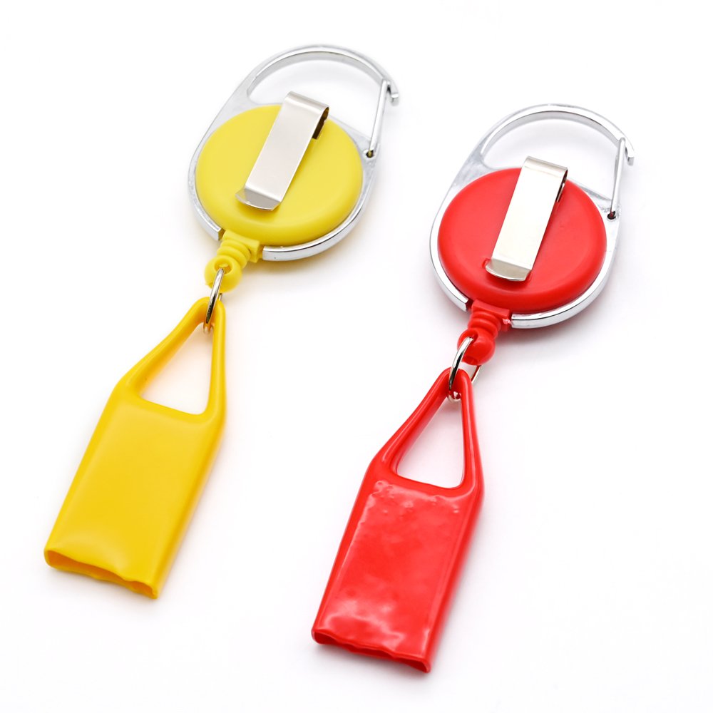 PVC Colorful Retractable Badge Holder Reel with Lighter Holder