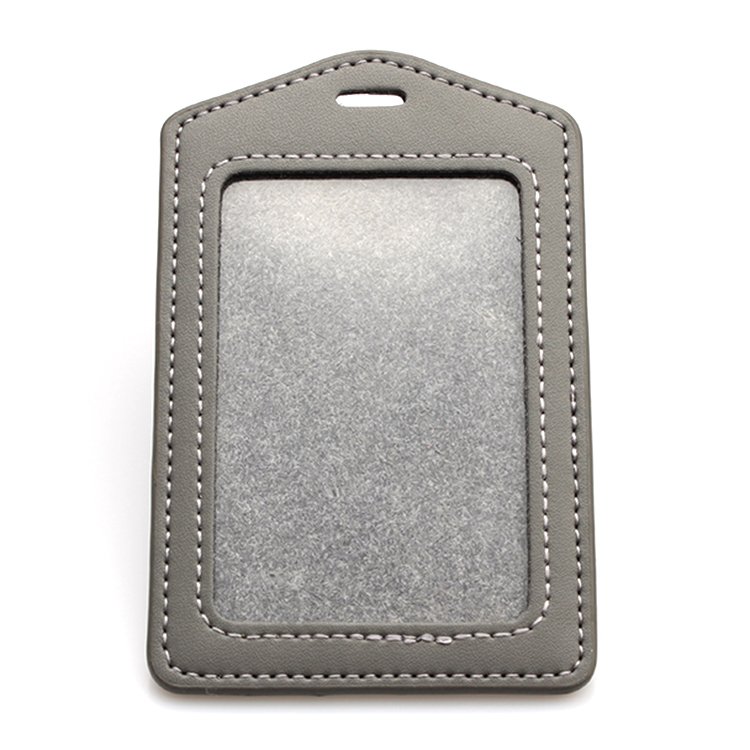High quality Id card PU badge holder supplier