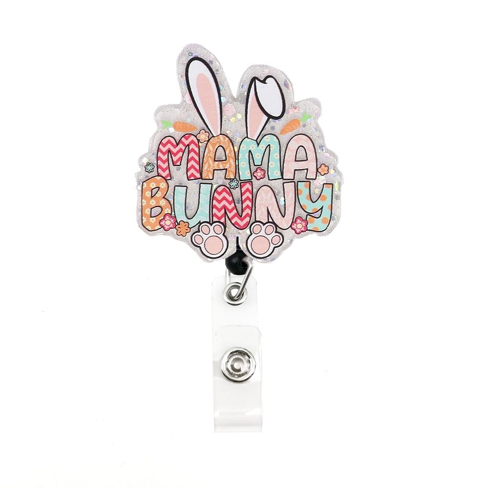Custom Cute Rabbit Animal Badge Holder Nurse Accessories Gift Women Luxury Badge Reel With Clip
