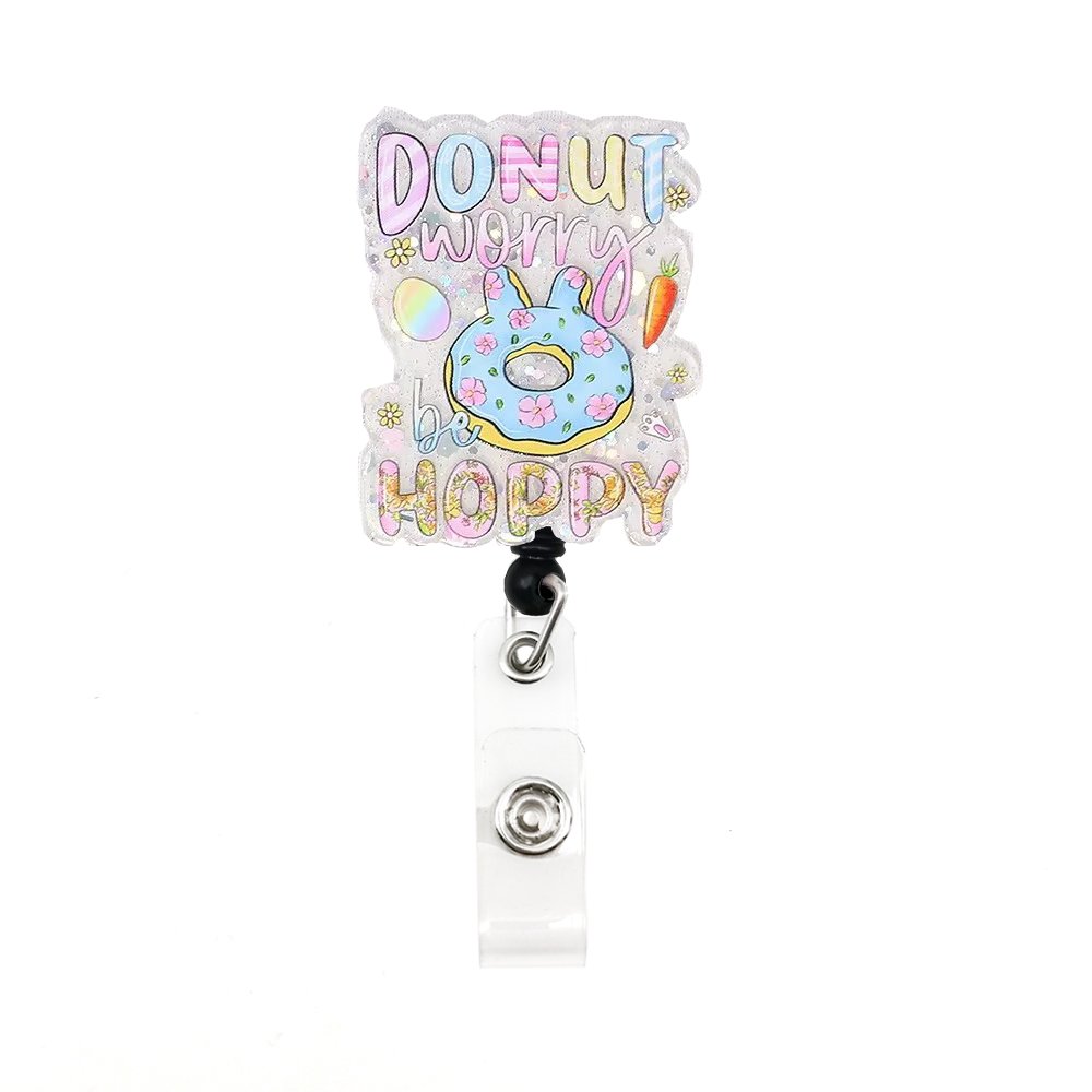 Custom Cute Rabbit Animal Badge Holder Nurse Accessories Gift Women Luxury Badge Reel With Clip
