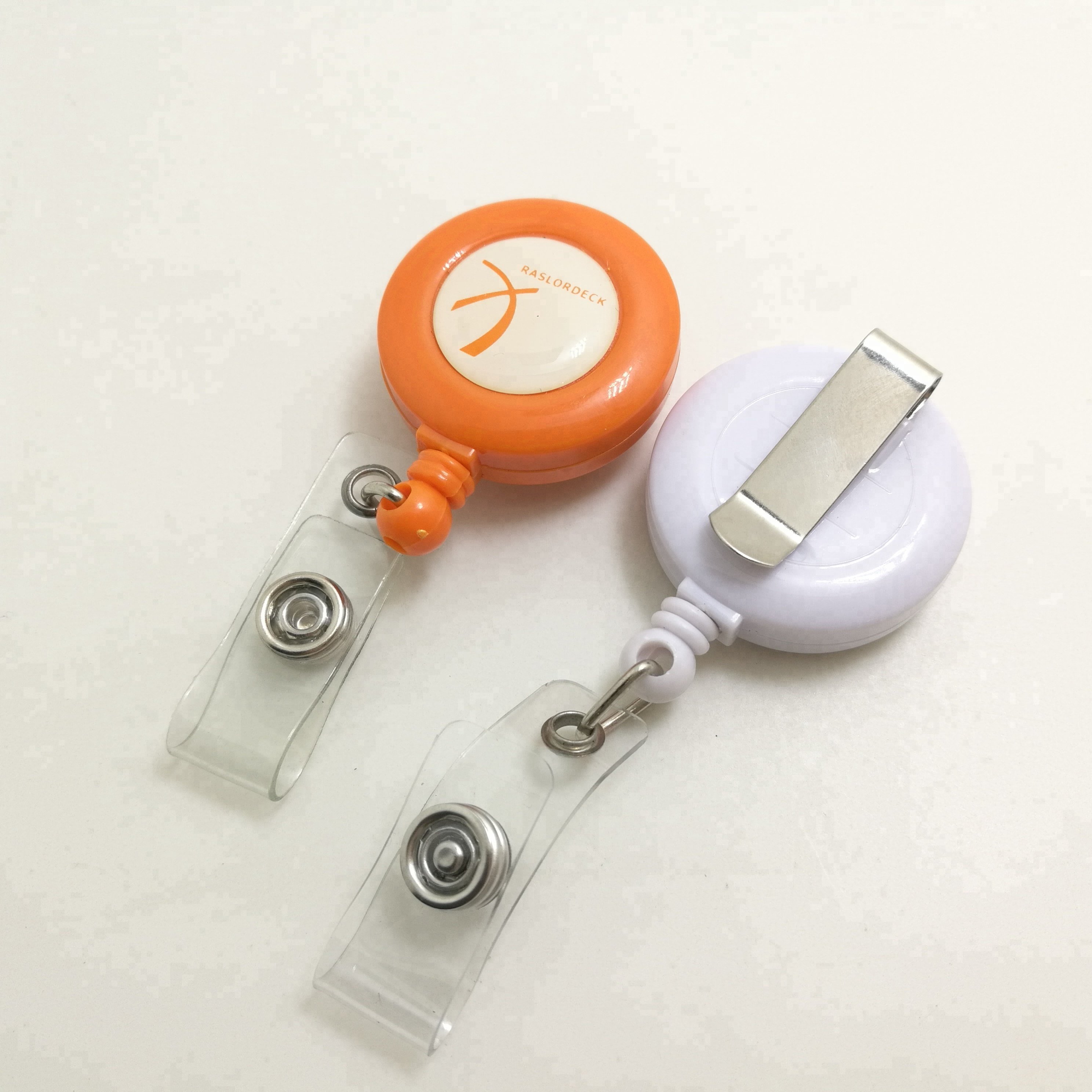 Pull Reel Badge Holder with epoxy sticker MOQ 1000 pcs