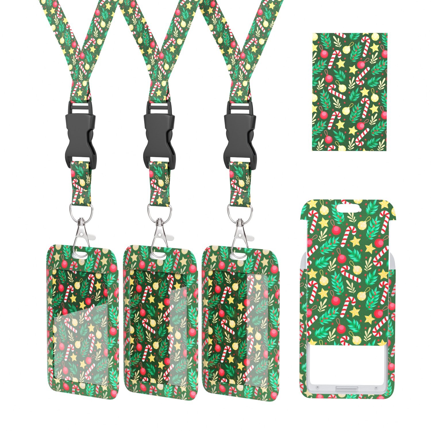 Factory wholesale Christmas card sleeve lanyard creative card sleeve and Christmas lanyard custom logo