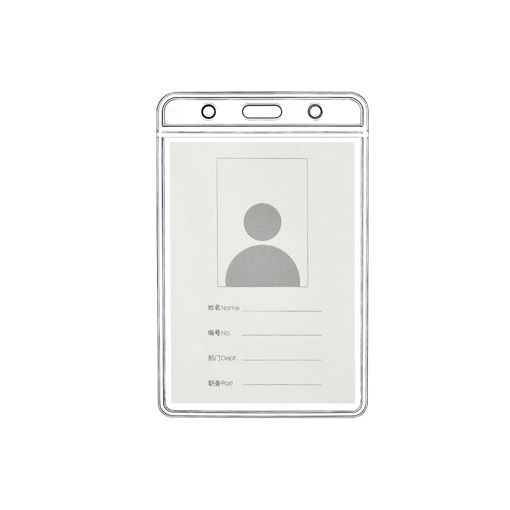 Whole sale Vinyl clear soft vertical item 6664 shape for students PVC Id card holder