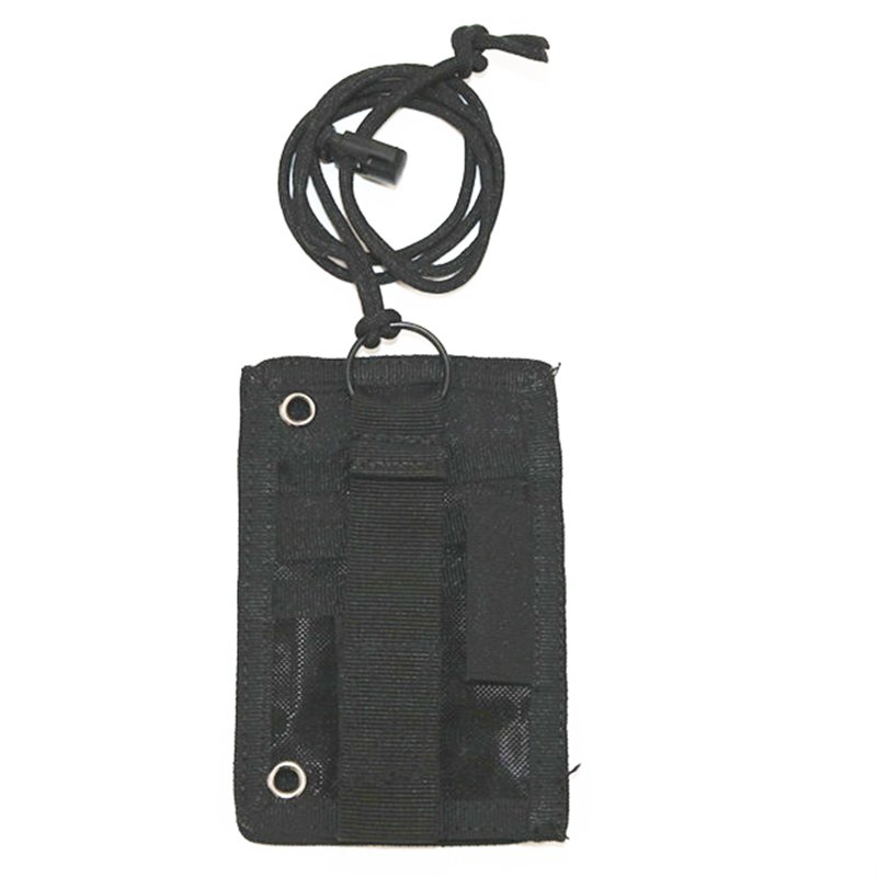 ID Card Holder Credit Card Organizer Neck Lanyard Key Ring Wallet Tactical Badge Holder