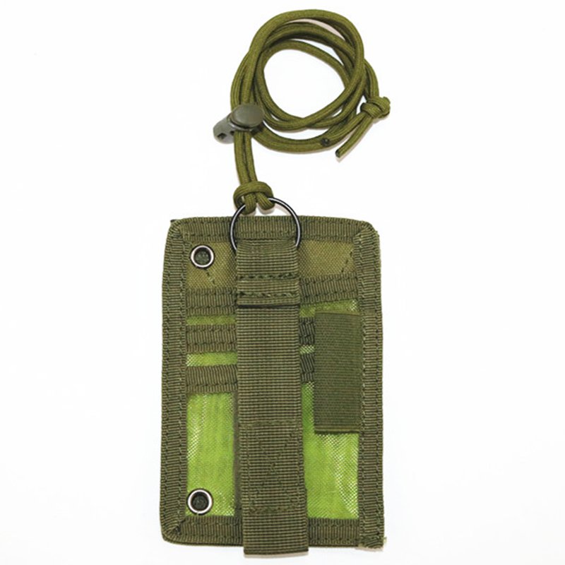 ID Card Holder Credit Card Organizer Neck Lanyard Key Ring Wallet Tactical Badge Holder