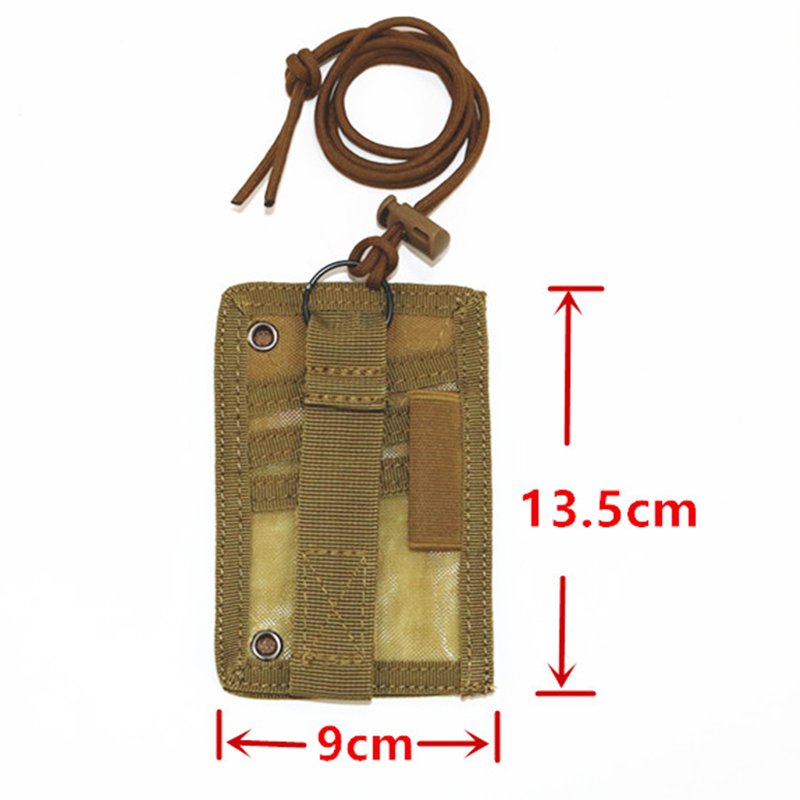 ID Card Holder Credit Card Organizer Neck Lanyard Key Ring Wallet Tactical Badge Holder