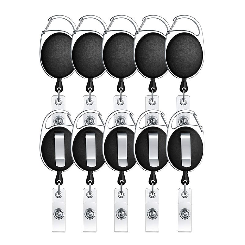 Heavy duty oval yoyo retractable blank badge reel with hook