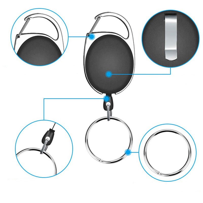 Heavy duty oval yoyo retractable blank badge reel with hook