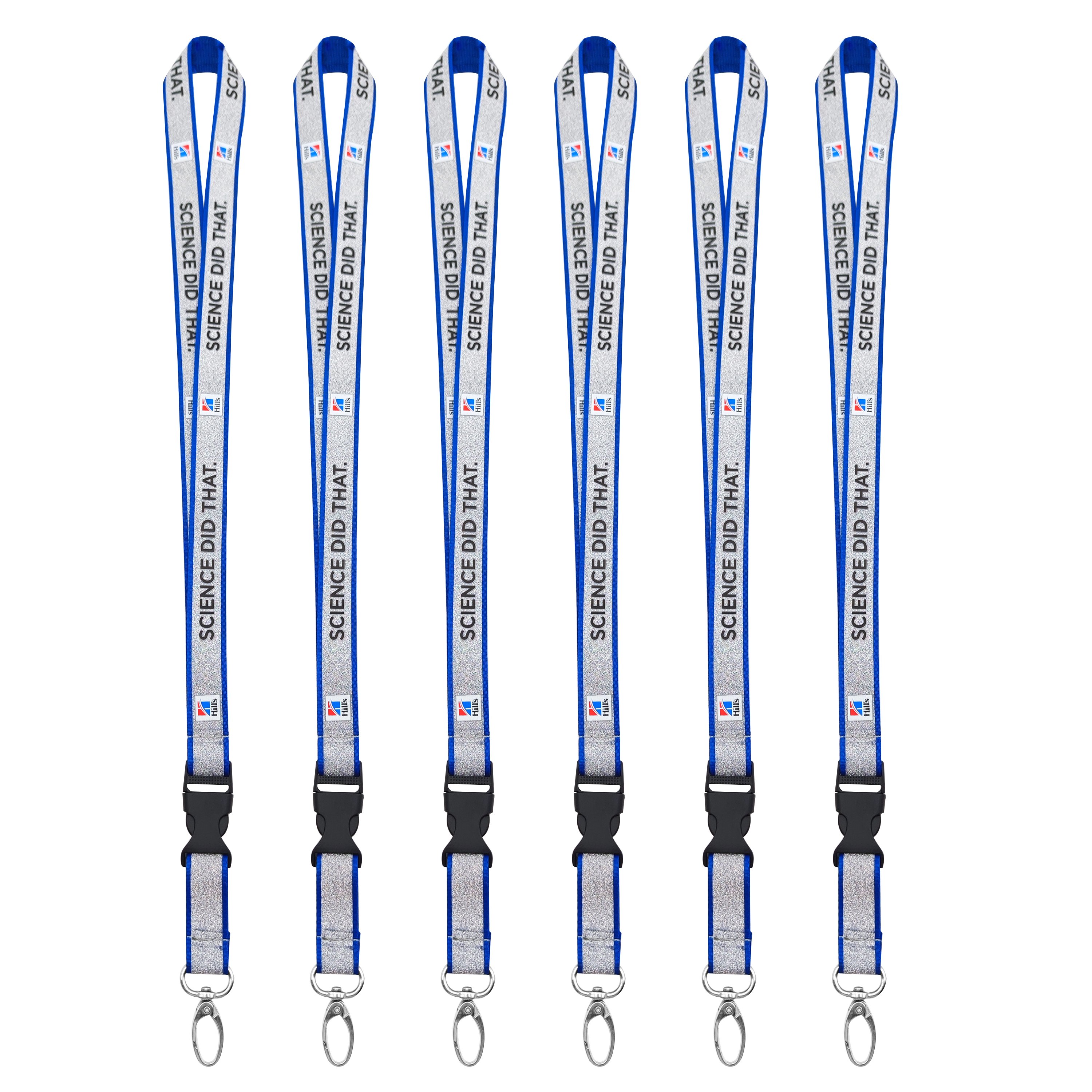 Custom Silver Glitter Waterproof Badge Holder Lanyards with Offset Gravure Embossing Print Logo Customizations
