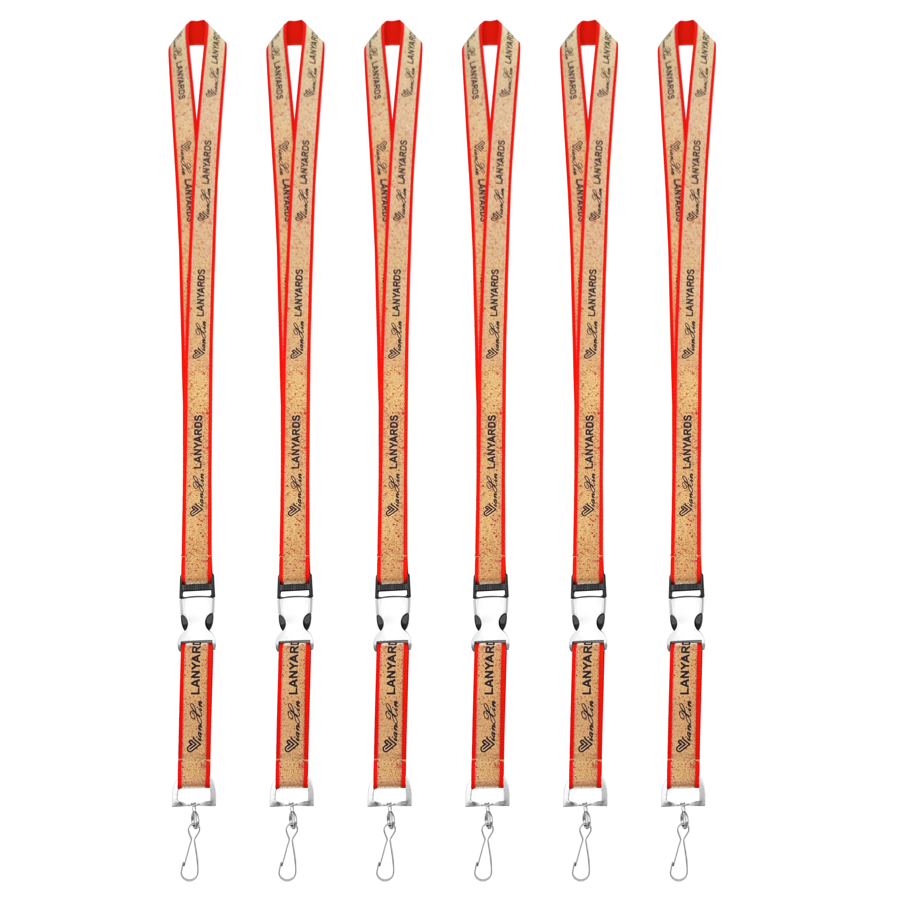Custom Silver Glitter Waterproof Badge Holder Lanyards with Offset Gravure Embossing Print Logo Customizations