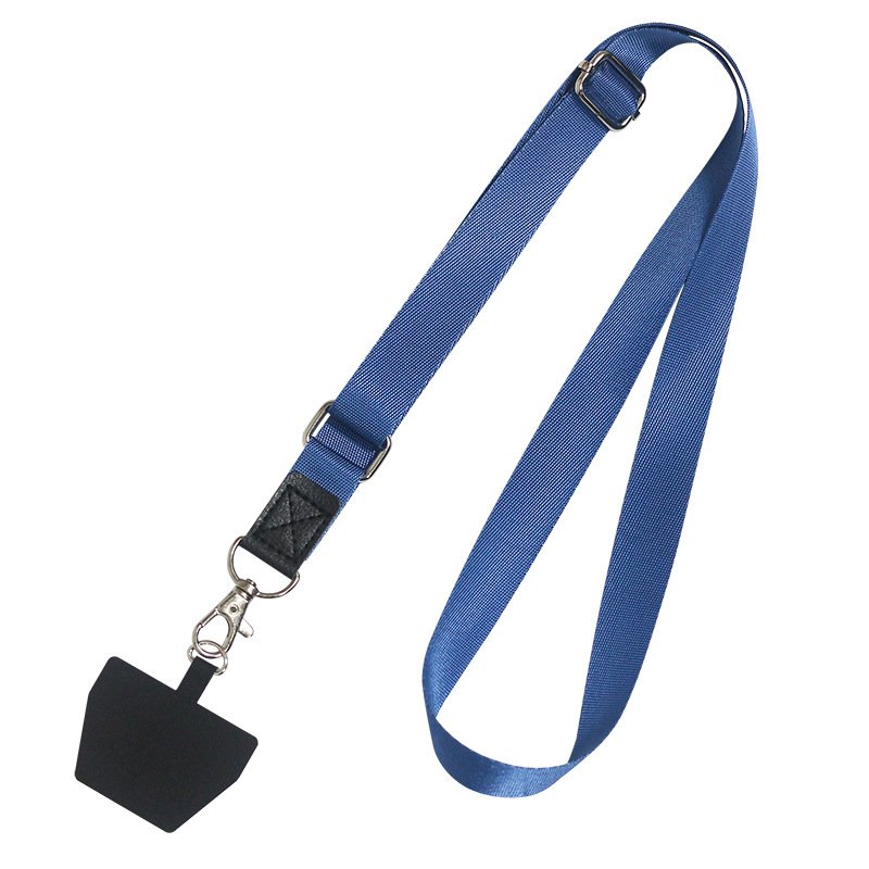 Hot Selling Adjustable Universal Long strap Belt Keychain for Phone Case Keys ID Badges Colored Printed Phone Lanyard PU Patch