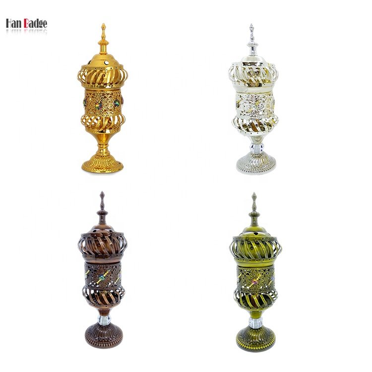 Arabic style Metal Aladine Lamp oil Incense Burner Holder