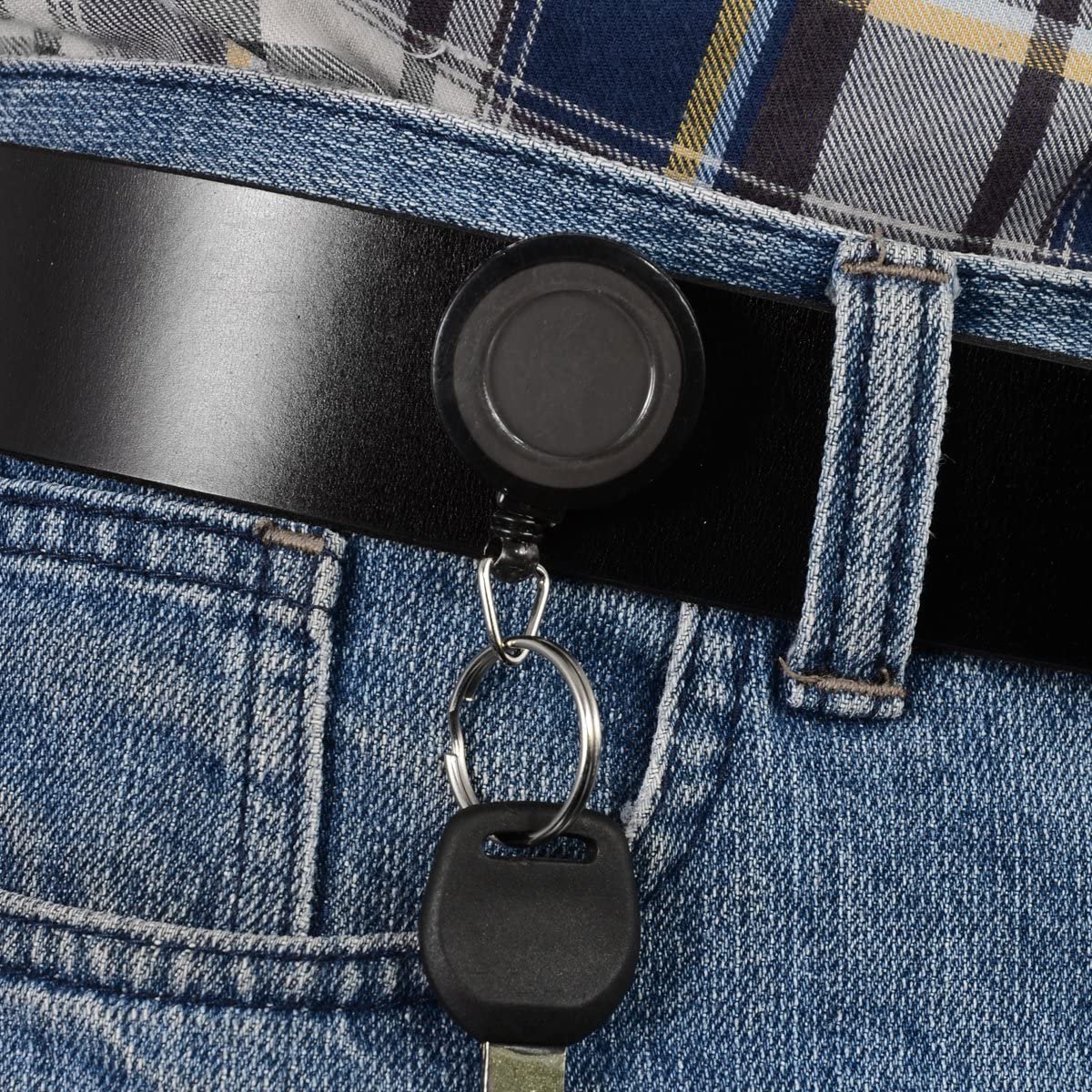 Retractable Badge Reel Clips Holder for Hanging ID Card Name Key Chain