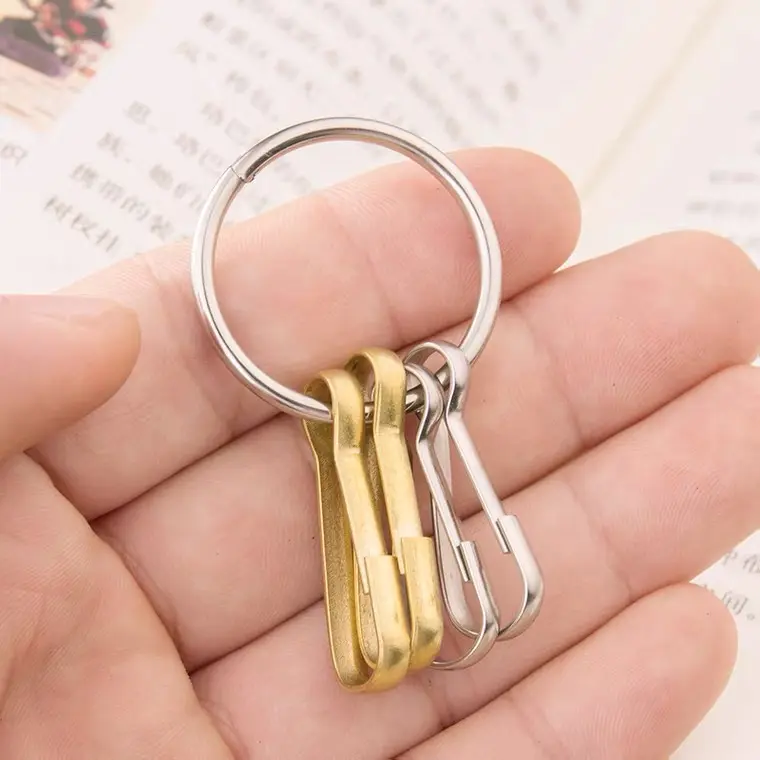 Customized Gold Plated Metal Lanyard Clip 31mm Quick Release Spring Clips ID Badge Holder Hook
