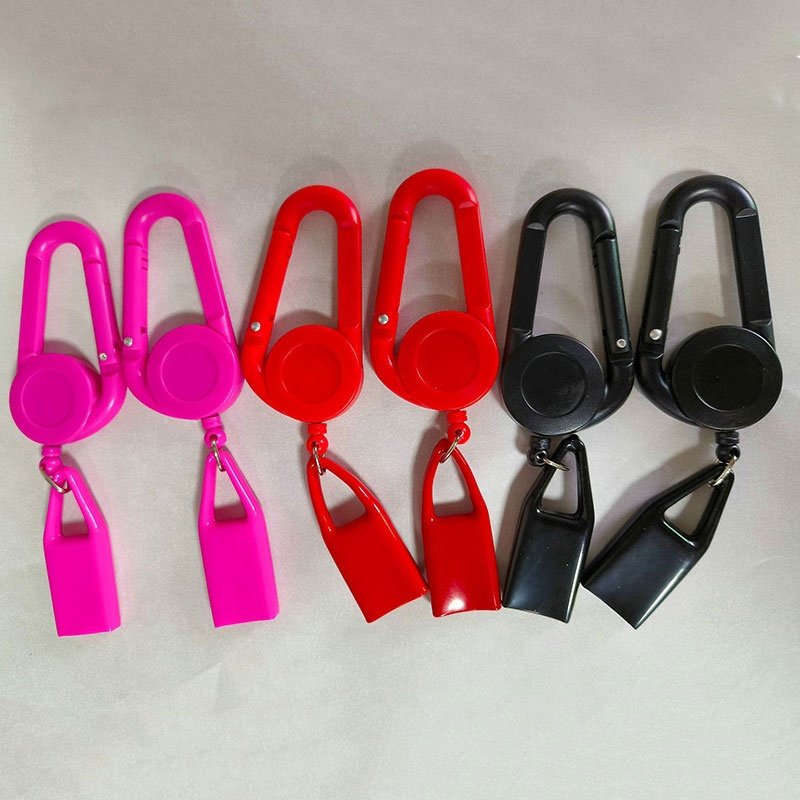 Lighter Holder Customized Logo Lighter Sleeve Leash Multipurpose Retractable badge reel with Lighter Cover Carabiner back clip