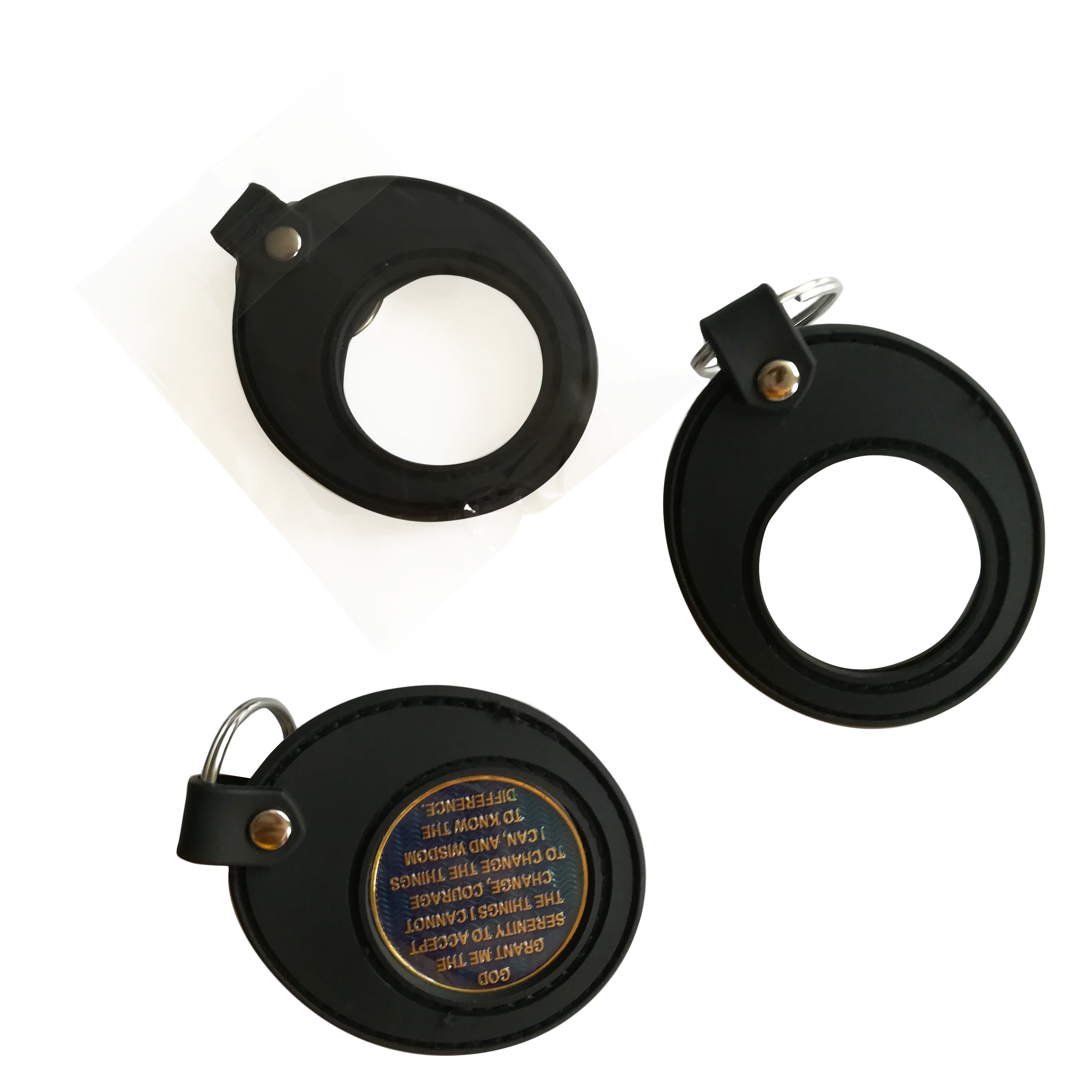 2024 Hot Sale Manufacturers Free Sample Soft Custom PVC black coin key chain holders