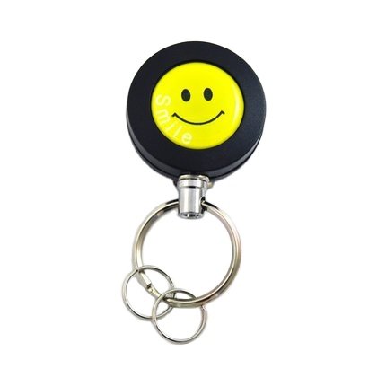 Custom logo Stainless Steel Retractable key keychain retractable Badge reel Name ID badge holder with Belt Clip