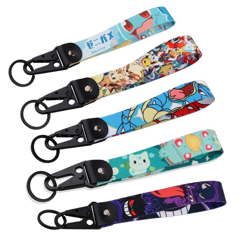 Minimum Designs Anime Lanyard Polyester Eagle Hook Wrist Lanyard Custom Printing Logo Lanyard Keychain Motorcycle Accessories