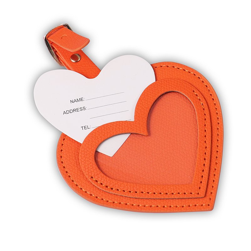 Foska Travel Accessories Suitcase Tags Waterproof Pu Leather Luggage Tags Baggage Identifications Labels with Elastic Strap