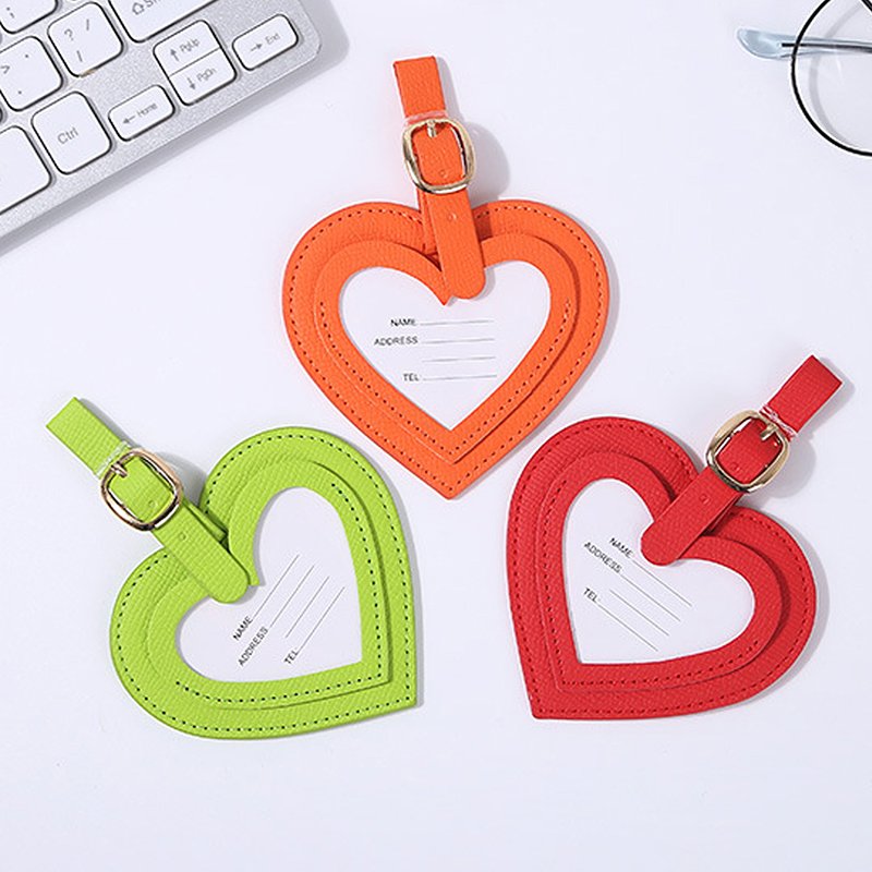 Foska Travel Accessories Suitcase Tags Waterproof Pu Leather Luggage Tags Baggage Identifications Labels with Elastic Strap