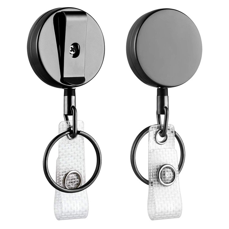 Metal Retractable Key Chain Manufacturer Badge Reel with ID Card Holder Badge Reel