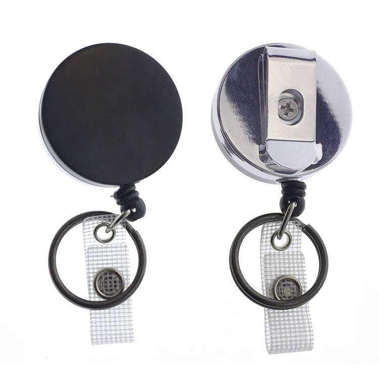 Metal Retractable Key Chain Manufacturer Badge Reel with ID Card Holder Badge Reel