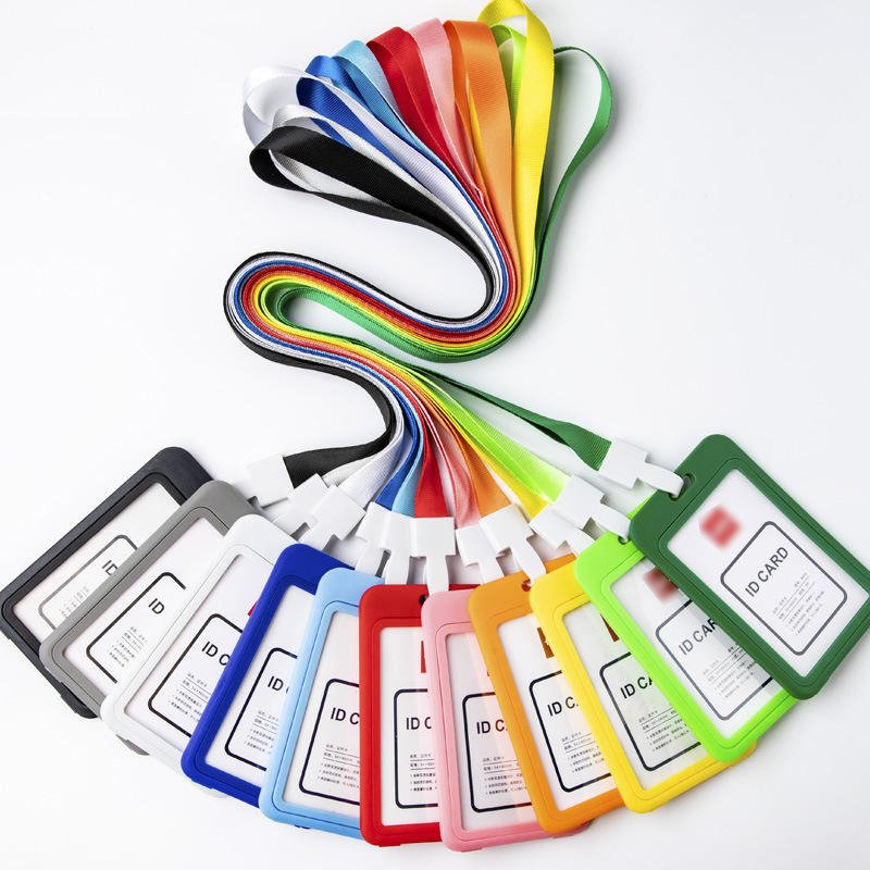 Custom Double-Sided Transparent Bus Card Holder Lanyard Employee Badge Work Card Student Card Holder Promotional & Business Gift
