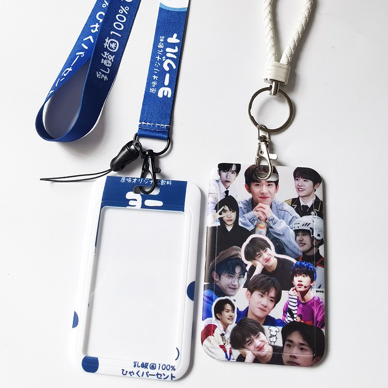 Cartoon Card Holder with Keyring Travel Pass Case Holder for Boys Girl Ladies Cute ID Card Badge Holders