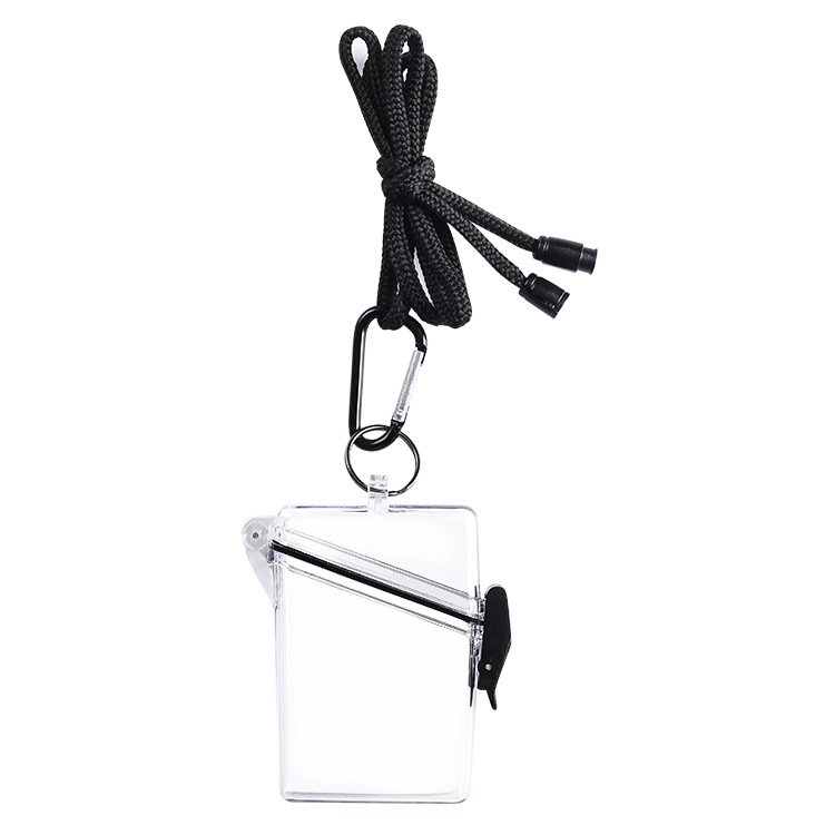 Waterproof Lanyard ID Card Badge Key Holder Ring Case Pocket Neck Strap Keychain