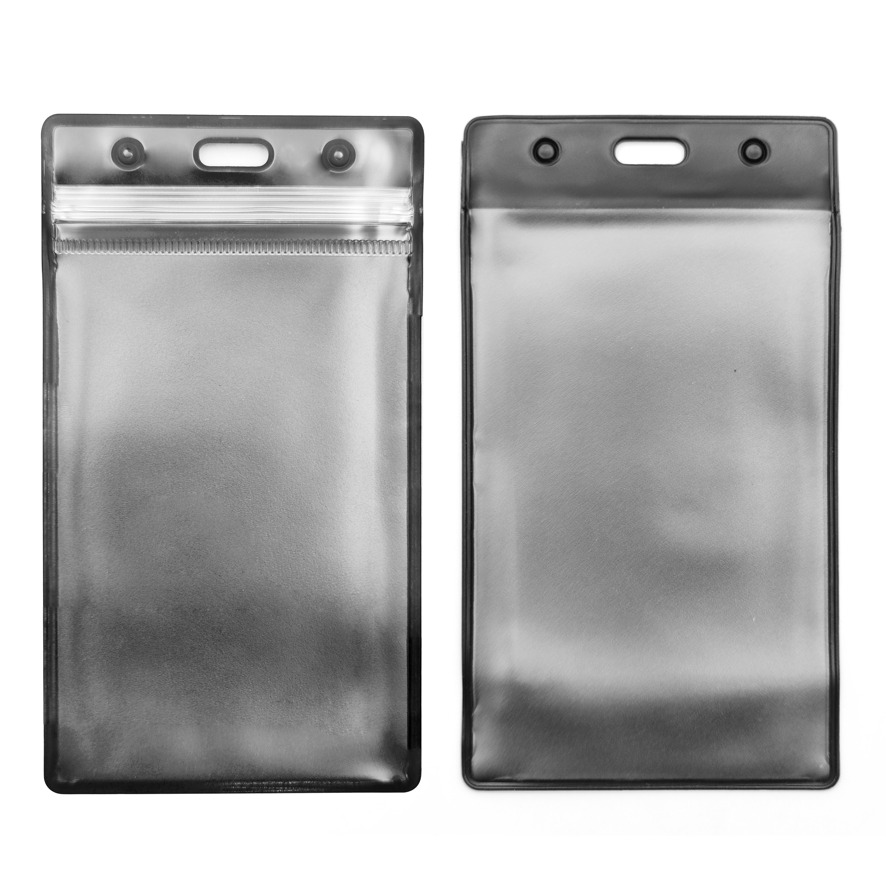 Waterproof Atm Id Card Holders Business Student Exhibition Id Card Name Badge Holder Clear Soft Plastic PVC Custom Logo Accepted
