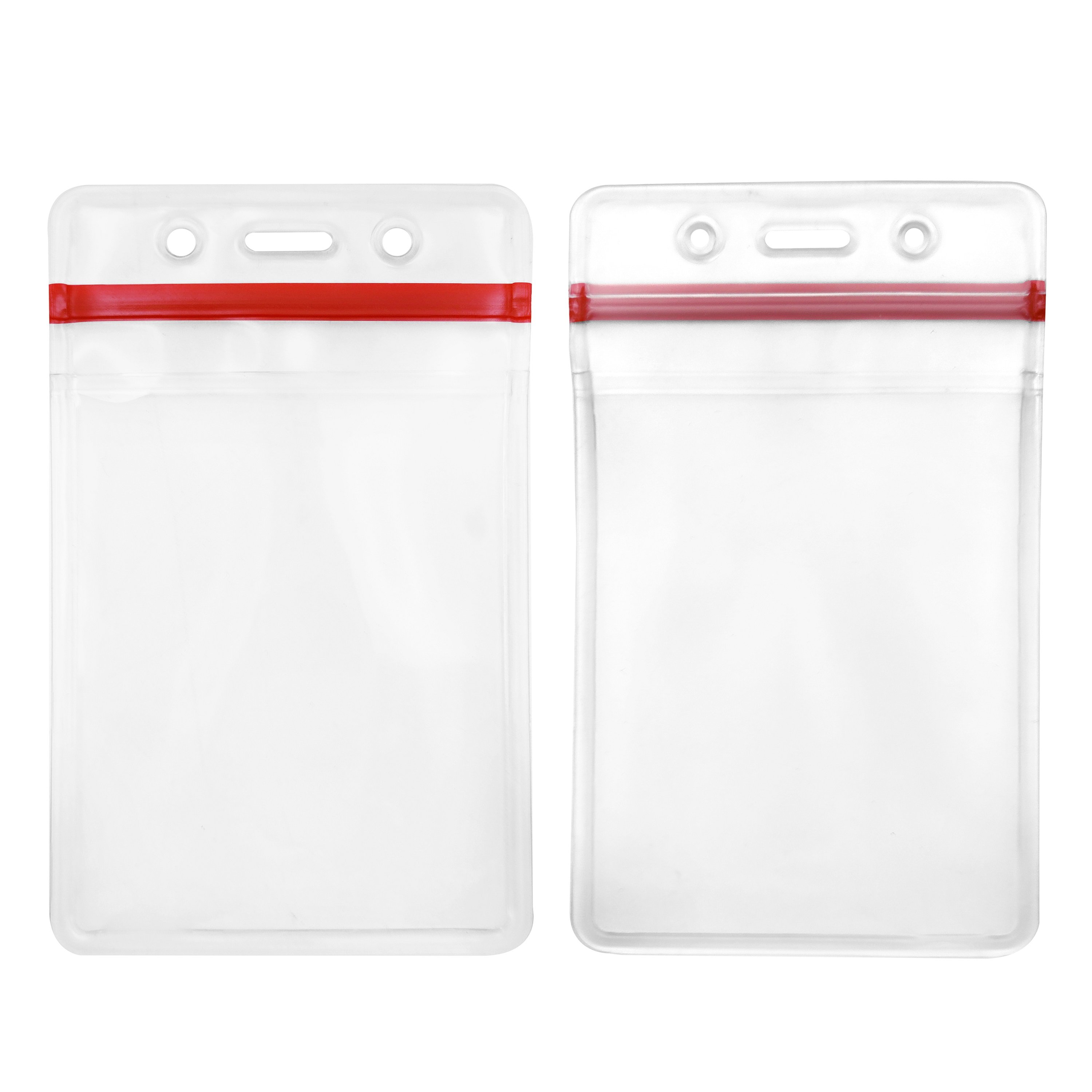 Waterproof Atm Id Card Holders Business Student Exhibition Id Card Name Badge Holder Clear Soft Plastic PVC Custom Logo Accepted