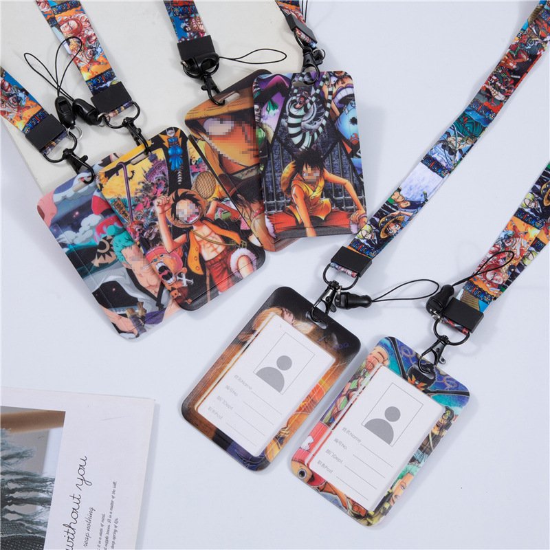 Personalized custom Anime One piece anime character Anti Lost Students Badge Card Holder Lanyard