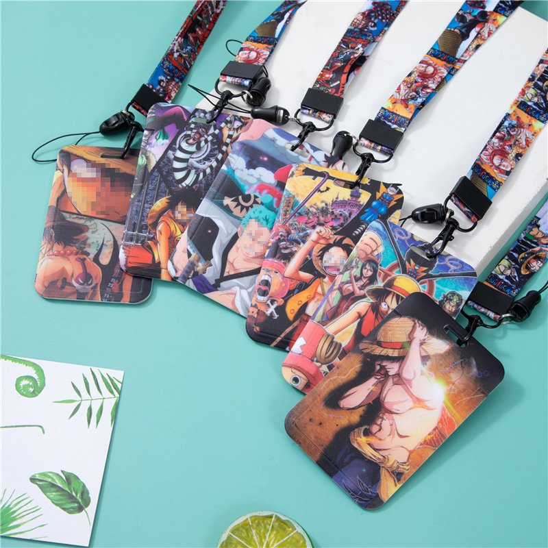 Personalized custom Anime One piece anime character Anti Lost Students Badge Card Holder Lanyard