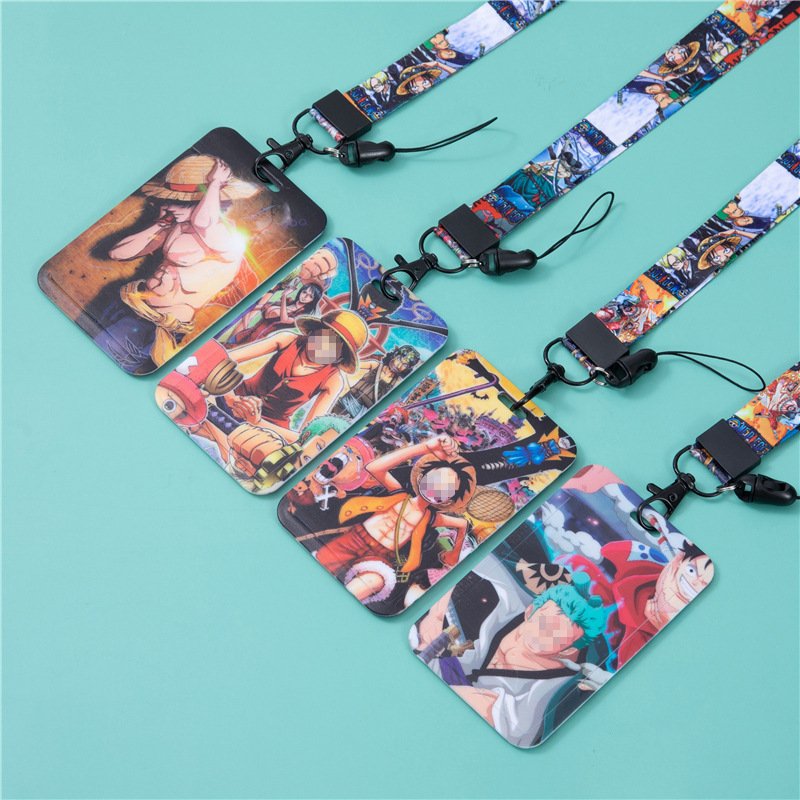 Personalized custom Anime One piece anime character Anti Lost Students Badge Card Holder Lanyard