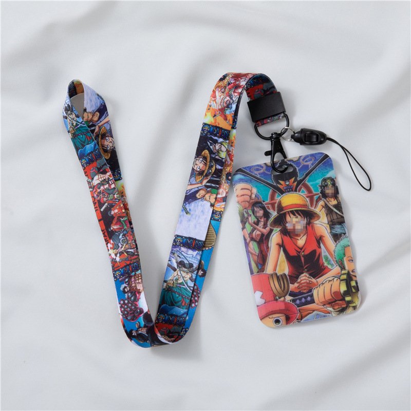 Personalized custom Anime One piece anime character Anti Lost Students Badge Card Holder Lanyard