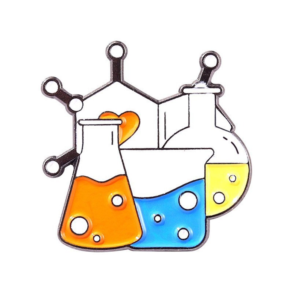 Wholesale No Minimum Metal Pins Supplier laboratory chemistry Hard Enamel pin Soft Lapel Badge Manufacturer Custom Enamel Pin